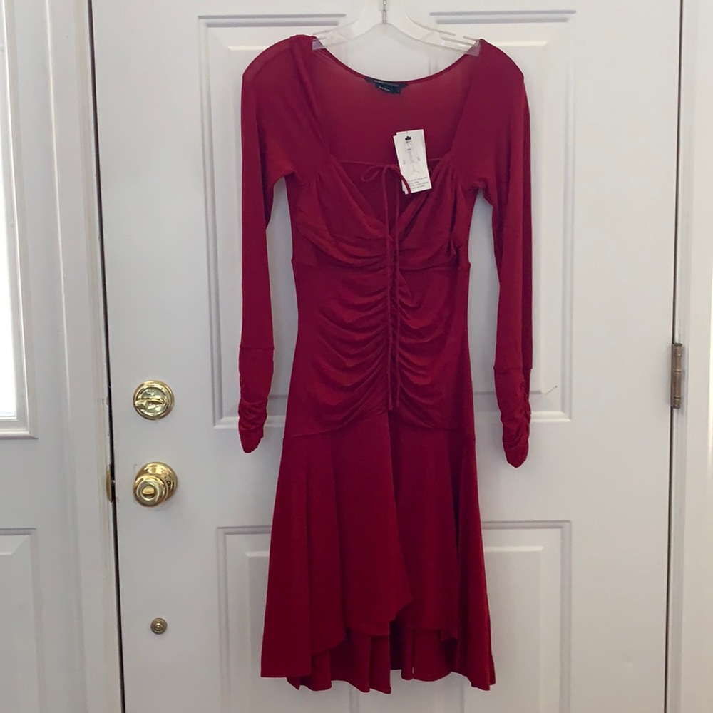 BCBG  MaxAzria Red Asymmetric Dress